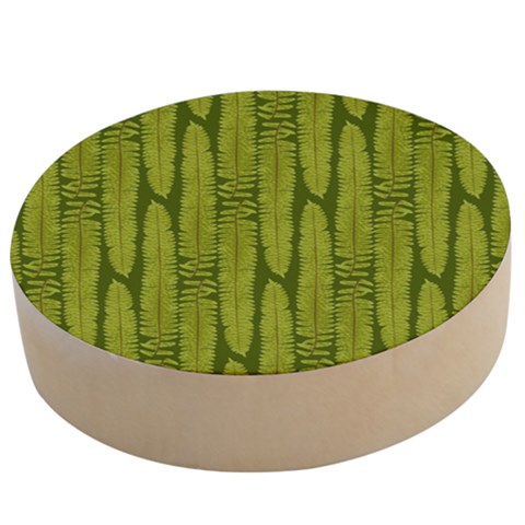 Fern Texture Nature Leaves Wooden Bottle Opener (Round) from ArtsNow.com