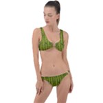 Fern Texture Nature Leaves Ring Detail Crop Bikini Set