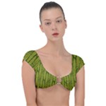 Fern Texture Nature Leaves Cap Sleeve Ring Bikini Top