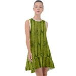 Fern Texture Nature Leaves Frill Swing Dress