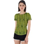 Fern Texture Nature Leaves Back Cut Out Sport T-Shirt