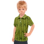 Fern Texture Nature Leaves Kids  Polo T-Shirt