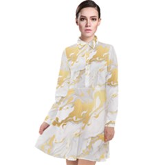 Long Sleeve Chiffon Shirt Dress 