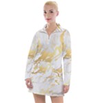 Marble Pattern Women s Long Sleeve Casual Dress