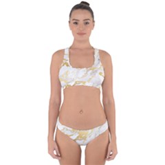 Marble Pattern Cross Back Hipster Bikini Set from ArtsNow.com