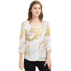 Chiffon Quarter Sleeve Blouse 