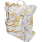 Marble Pattern Buckle Up Backpack