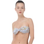 Marble Pattern Classic Bandeau Bikini Top 