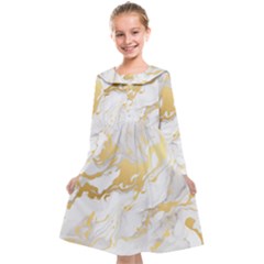 Marble Pattern Kids  Midi Sailor Dress from ArtsNow.com