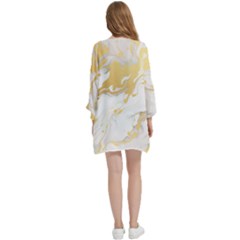 Open Front 3/4 Sleeve Batwing Chiffon Cardigan Kimono 