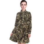 Camouflage Army Survival Uniform Long Sleeve Chiffon Shirt Dress