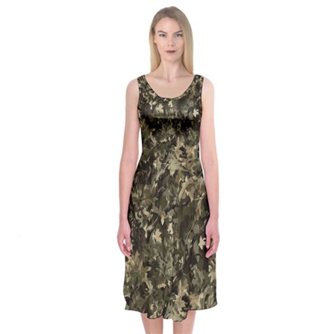 Camouflage Army Survival Uniform Midi Sleeveless Dress from ArtsNow.com