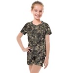 Camouflage Army Survival Uniform Kids  Mesh T-Shirt and Shorts Set