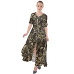 Camouflage Army Survival Uniform Waist Tie Boho Maxi Dress