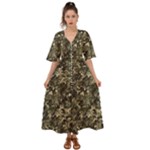 Camouflage Army Survival Uniform Kimono Sleeve Boho Dress