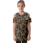 Camouflage Army Survival Uniform Fold Over Open Sleeve Top