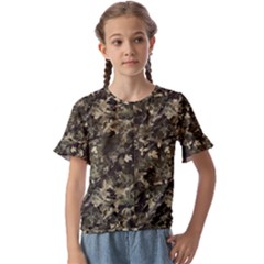 Kids  Cuff Sleeve Scrunch Bottom T-Shirt 