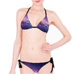 Cosmic Dreamscape Print (ai) Black Backgrond Classic Bikini Set