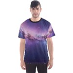 Cosmic Dreamscape Print (ai) Black Backgrond Men s Sport Mesh T-Shirt