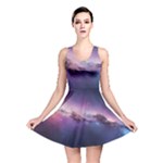 Cosmic Dreamscape Print (ai) Black Backgrond Reversible Skater Dress