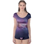 Cosmic Dreamscape Print (ai) Black Backgrond Boyleg Leotard 