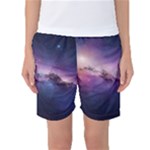 Cosmic Dreamscape Print (ai) Black Backgrond Women s Basketball Shorts