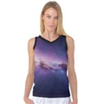 Cosmic Dreamscape Print (ai) Black Backgrond Women s Basketball Tank Top