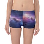 Cosmic Dreamscape Print (ai) Black Backgrond Boyleg Bikini Bottoms