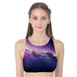 Cosmic Dreamscape Print (ai) Black Backgrond Tank Bikini Top