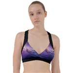 Cosmic Dreamscape Print (ai) Black Backgrond Sweetheart Sports Bra