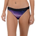 Cosmic Dreamscape Print (ai) Black Backgrond Band Bikini Bottoms