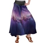 Cosmic Dreamscape Print (ai) Black Backgrond Women s Satin Palazzo Pants