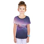 Cosmic Dreamscape Print (ai) Black Backgrond Kids  One Piece T-Shirt