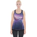 Cosmic Dreamscape Print (ai) Black Backgrond Piece Up Tank Top