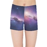 Cosmic Dreamscape Print (ai) Black Backgrond Kids  Sports Shorts