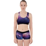 Cosmic Dreamscape Print (ai) Black Backgrond Work It Out Gym Set