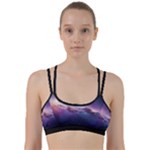 Cosmic Dreamscape Print (ai) Black Backgrond Line Them Up Sports Bra