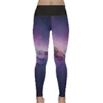 Cosmic Dreamscape Print (ai) Black Backgrond Lightweight Velour Classic Yoga Leggings