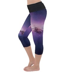 Lightweight Velour Capri Yoga Leggings 