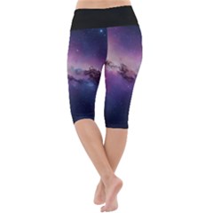 Lightweight Velour Cropped Yoga Leggings 