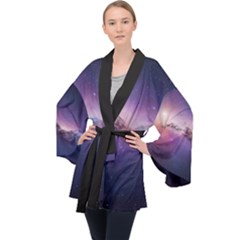 Long Sleeve Velvet Kimono  