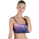 Cosmic Dreamscape Print (ai) Black Backgrond Layered Top Bikini Top 