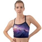 Cosmic Dreamscape Print (ai) Black Backgrond Mini Tank Bikini Top