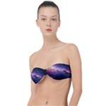 Cosmic Dreamscape Print (ai) Black Backgrond Classic Bandeau Bikini Top 