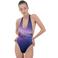 Backless Halter One Piece Swimsuit 