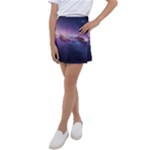 Cosmic Dreamscape Print (ai) Black Backgrond Kids  Tennis Skirt