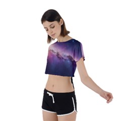 Tie Back Short Sleeve Crop T-Shirt 