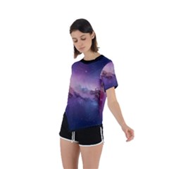 Asymmetrical Short Sleeve Sports T-Shirt 