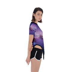 Asymmetrical Short Sleeve Sports T-Shirt 