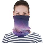 Cosmic Dreamscape Print (ai) Black Backgrond Face Seamless Bandana (Adult)